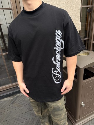 Burberry Black Vertical Logo T-Shirt