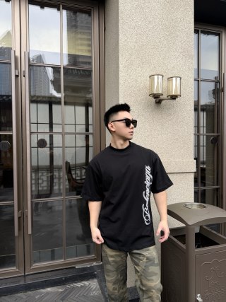 Burberry Black Vertical Logo T-Shirt view 2
