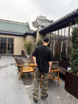 Burberry Black Vertical Logo T-Shirt view 4