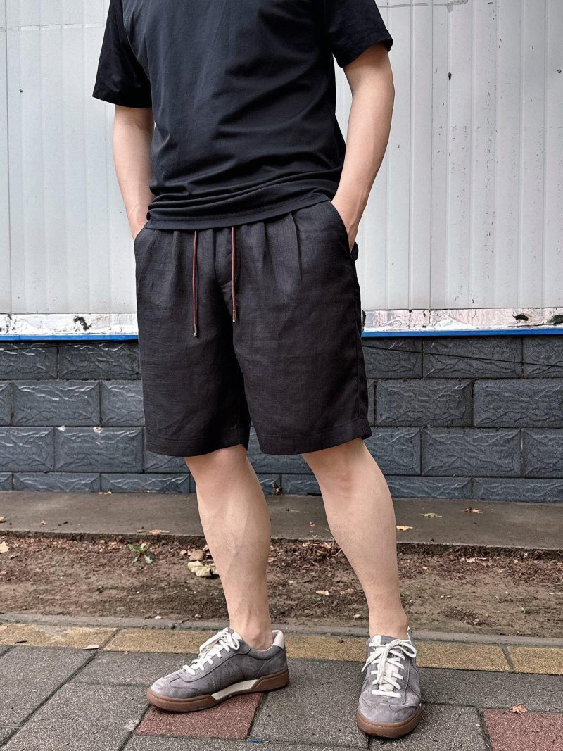 Black Drawstring Shorts view