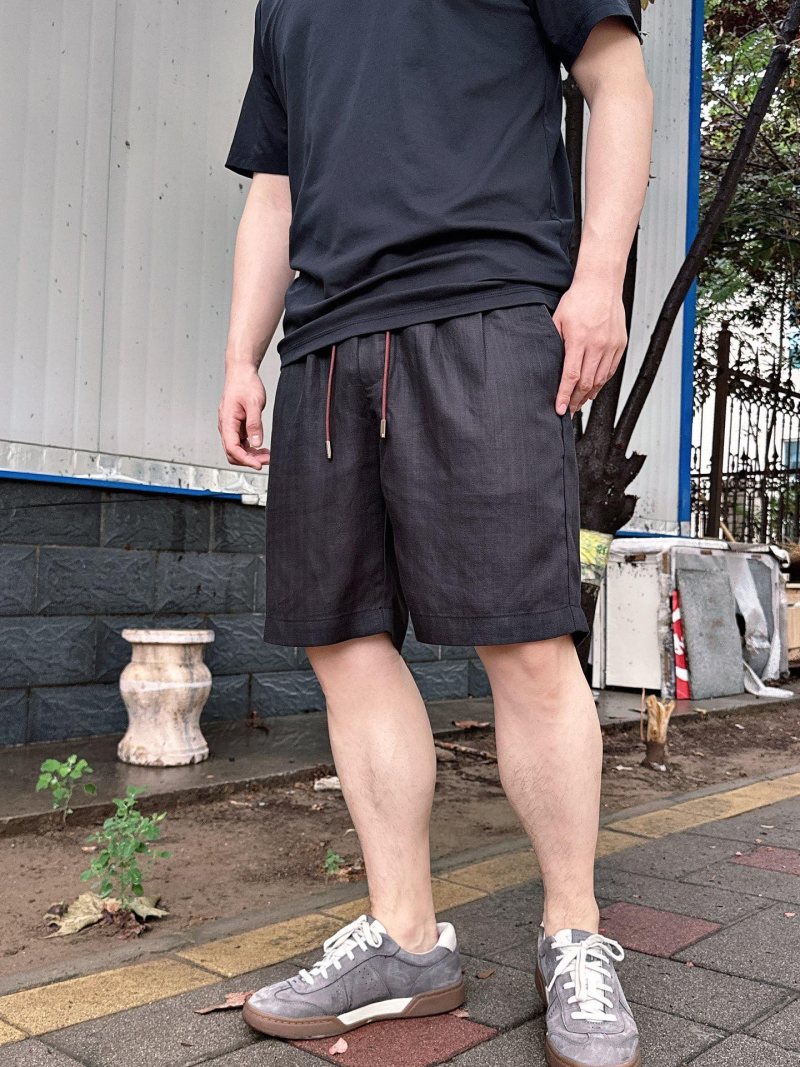 Black Drawstring Shorts view