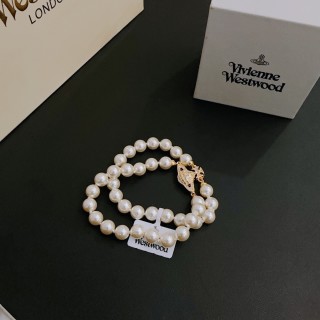 Vivienne Westwood Saturn Pearl Bracelet Gold