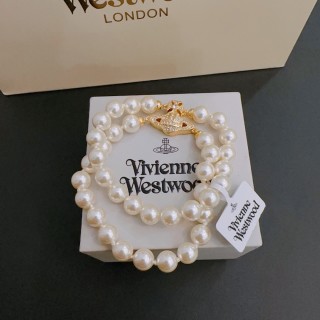 Vivienne Westwood Saturn Pearl Bracelet Gold view 2