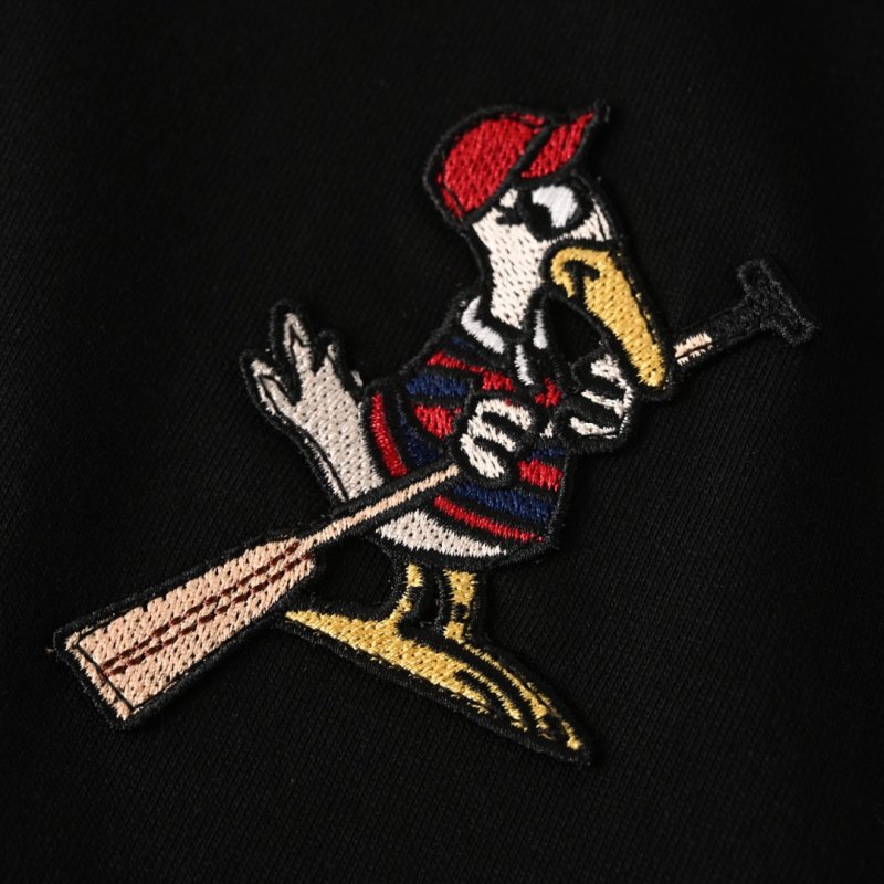 Black Short Sleeve T-Shirt with Embroidered Graphic Print view