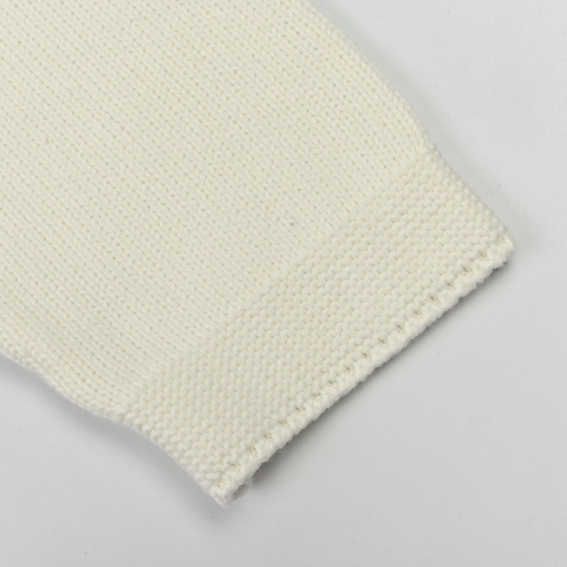 Dior Cream Wool Blend Cardigan with Logo Embroidery view