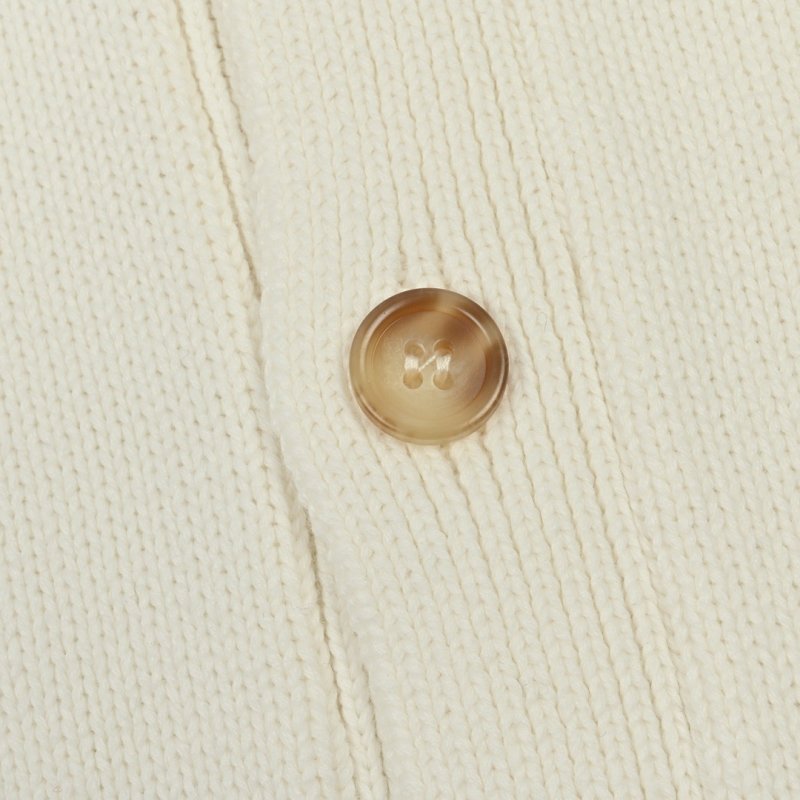 Dior Cream Wool Blend Cardigan with Logo Embroidery view