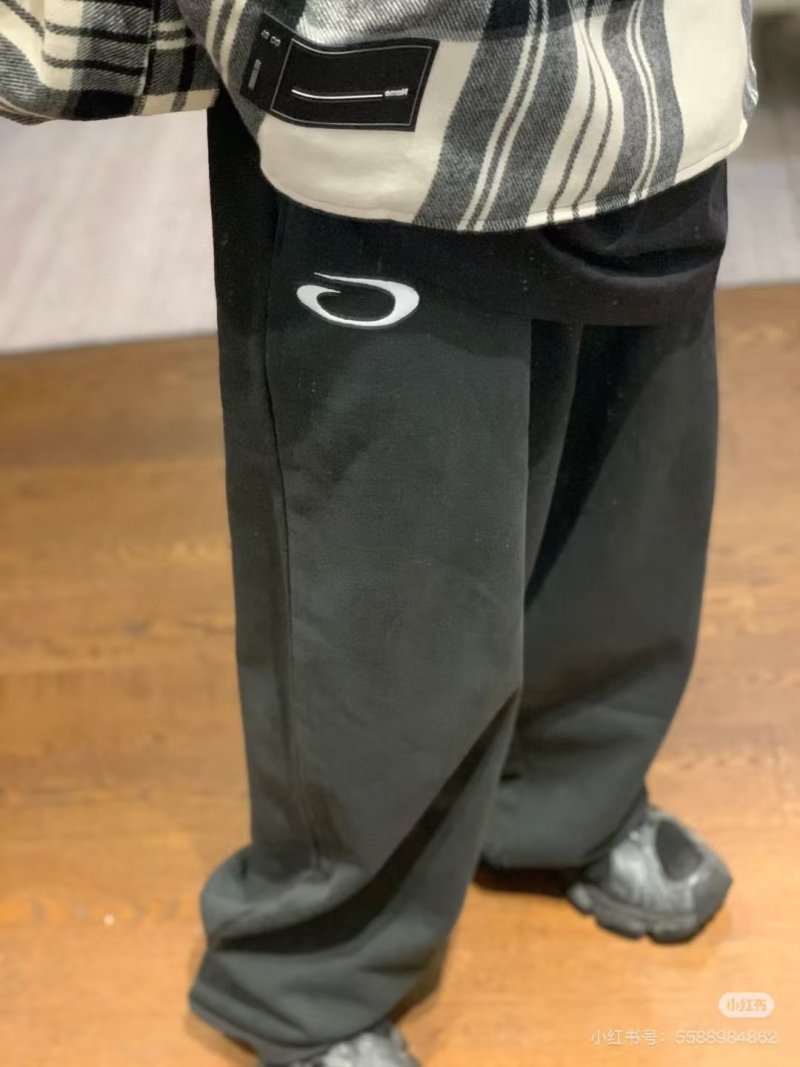 Oakley Black Curved Logo Trousers