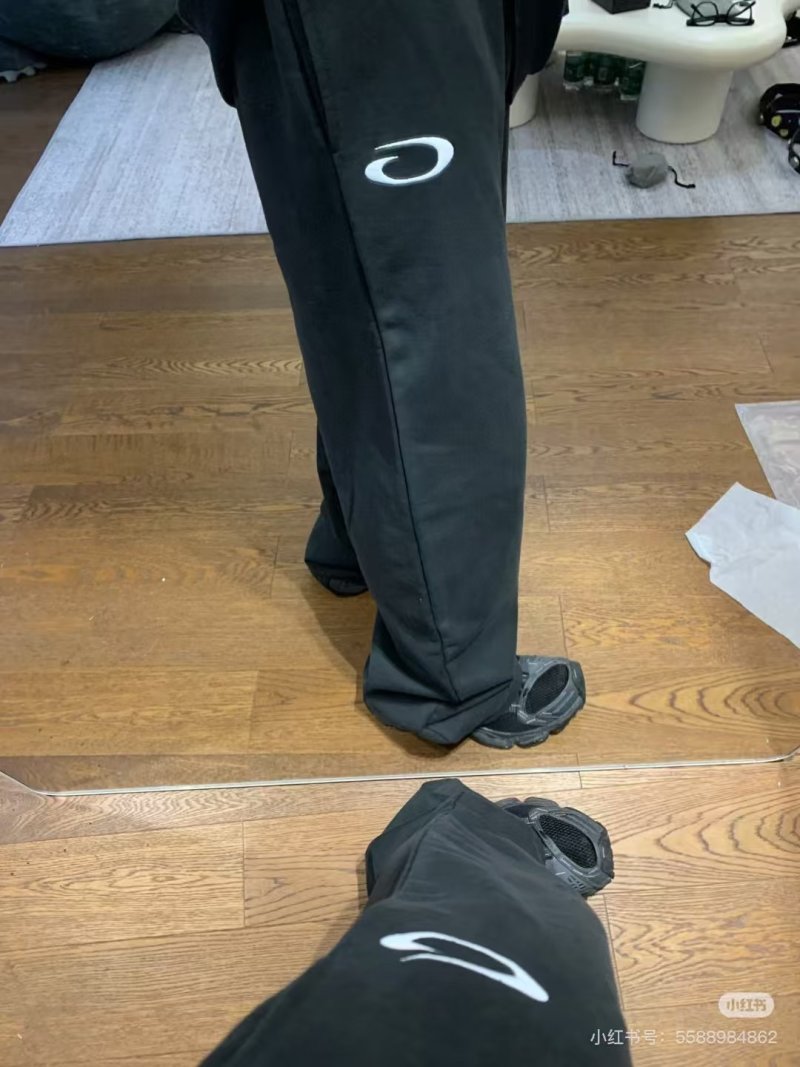Oakley Black Curved Logo Trousers view