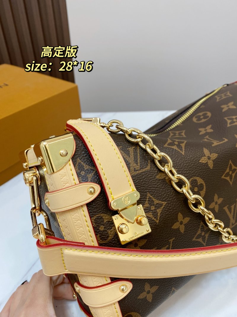 Louis Vuitton Monogram Soft Box Shoulder Bag - Brown/Cream