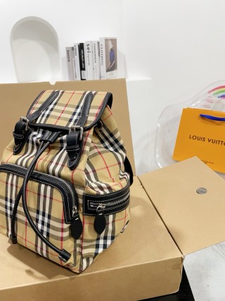 Burberry Classic Check Backpack Beige view 4