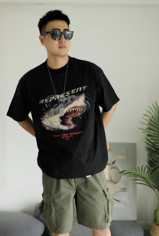 Essentials Black Shark Graphic T-Shirt