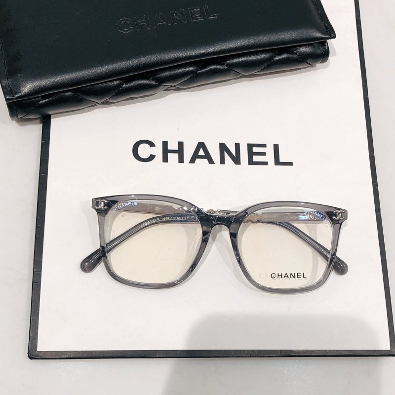 Chanel CH0606 Black Square Sunglasses with Pearl Detail view