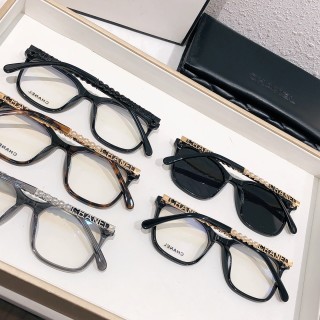 Chanel CH0606 Black Square Sunglasses with Pearl Detail view 7