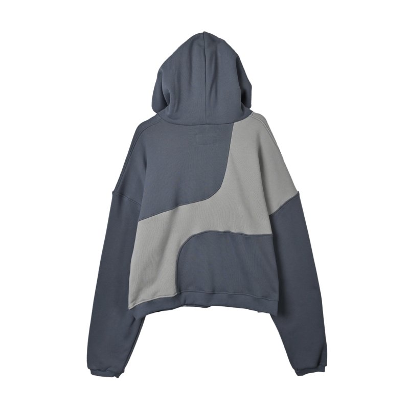 Oversized Purple Zip Hoodie with Black Jeans Set view