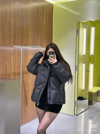 Black Puffer Down Jacket - Oversized Fit