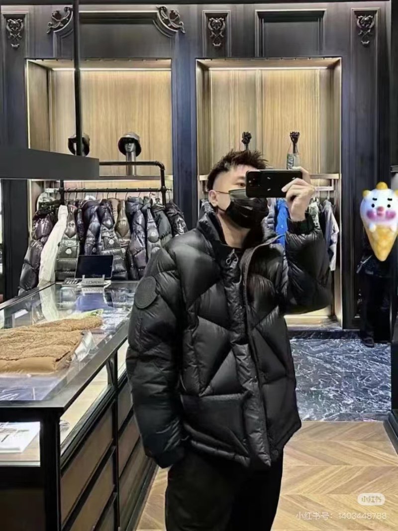 Black Puffer Down Jacket - Oversized Fit view