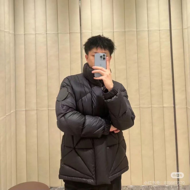 Black Puffer Down Jacket - Oversized Fit view