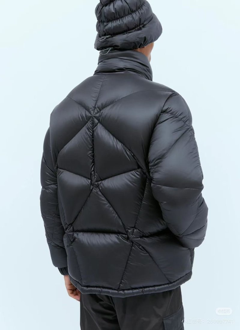 Black Puffer Down Jacket - Oversized Fit view