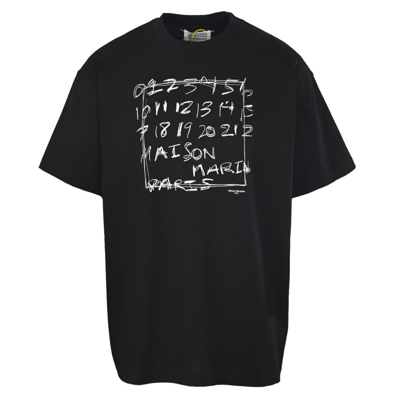 Maison Margiela Black Graffiti Logo T-Shirt view