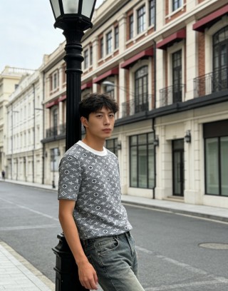 Louis Vuitton Monogram Short Sleeve T-Shirt Grey view 3