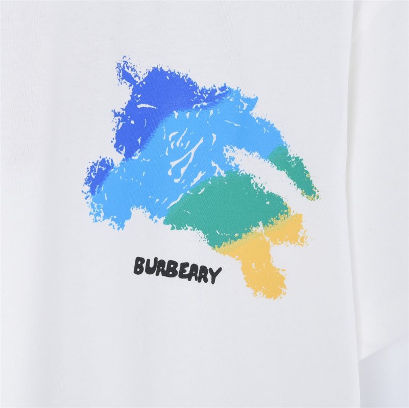 Burberry Colorblock Map White T-Shirt view