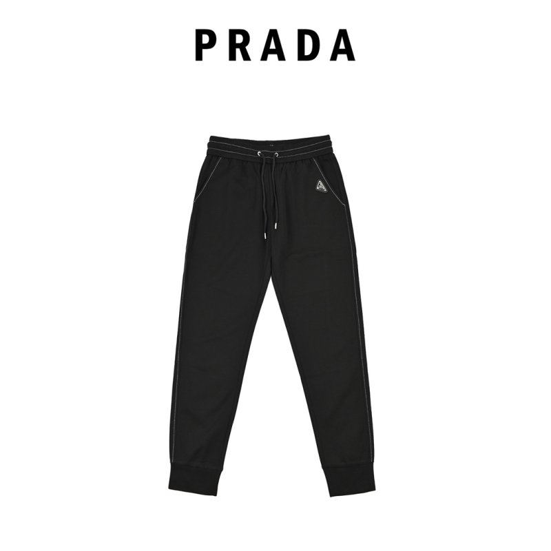 Black Drawstring Tapered Trousers view