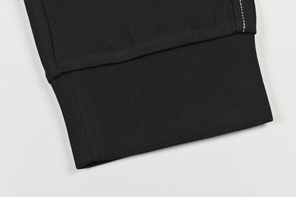Black Drawstring Tapered Trousers view