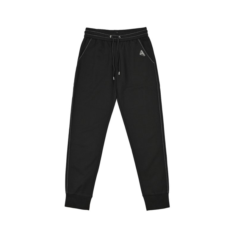 Black Drawstring Tapered Trousers view