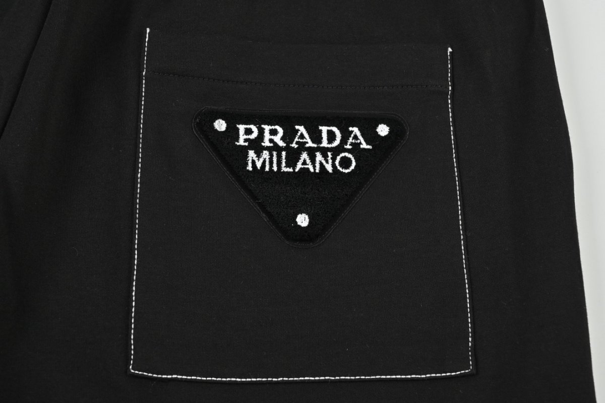 Black Drawstring Tapered Trousers view