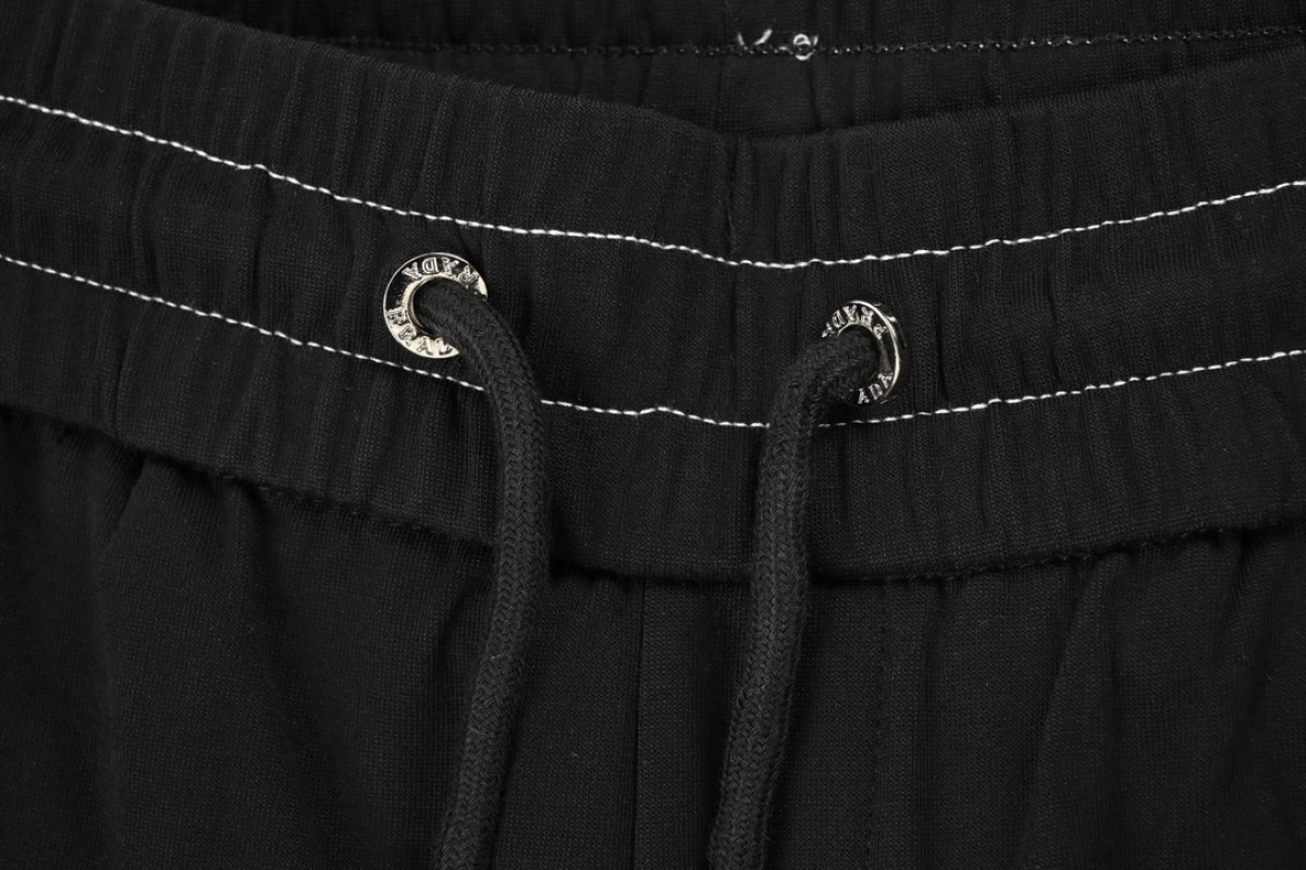 Black Drawstring Tapered Trousers view