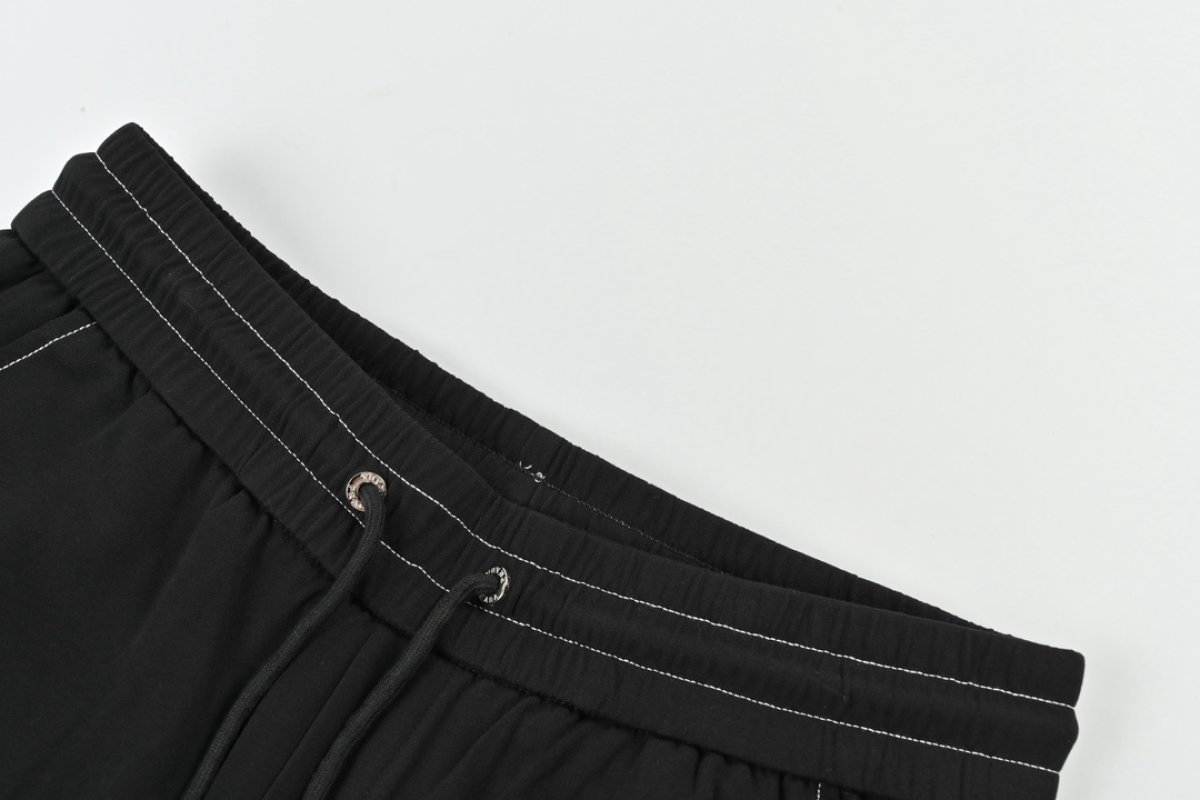 Black Drawstring Tapered Trousers view