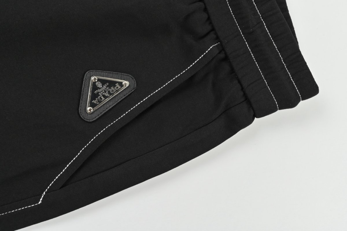 Black Drawstring Tapered Trousers view