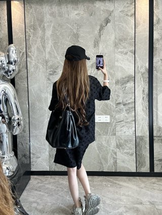Louis Vuitton Monogram Black T-Shirt Dress view 3
