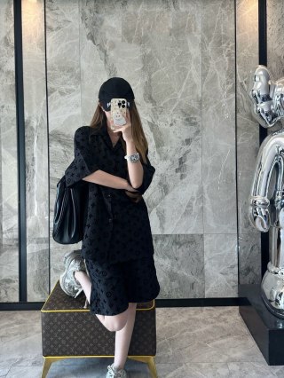 Louis Vuitton Monogram Black T-Shirt Dress view 5