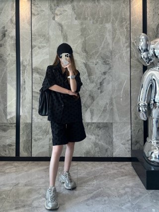 Louis Vuitton Monogram Black T-Shirt Dress view 6