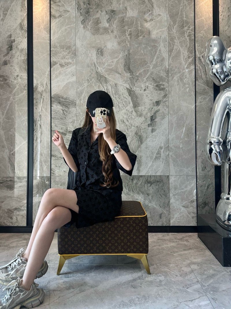 Louis Vuitton Monogram Black T-Shirt Dress view