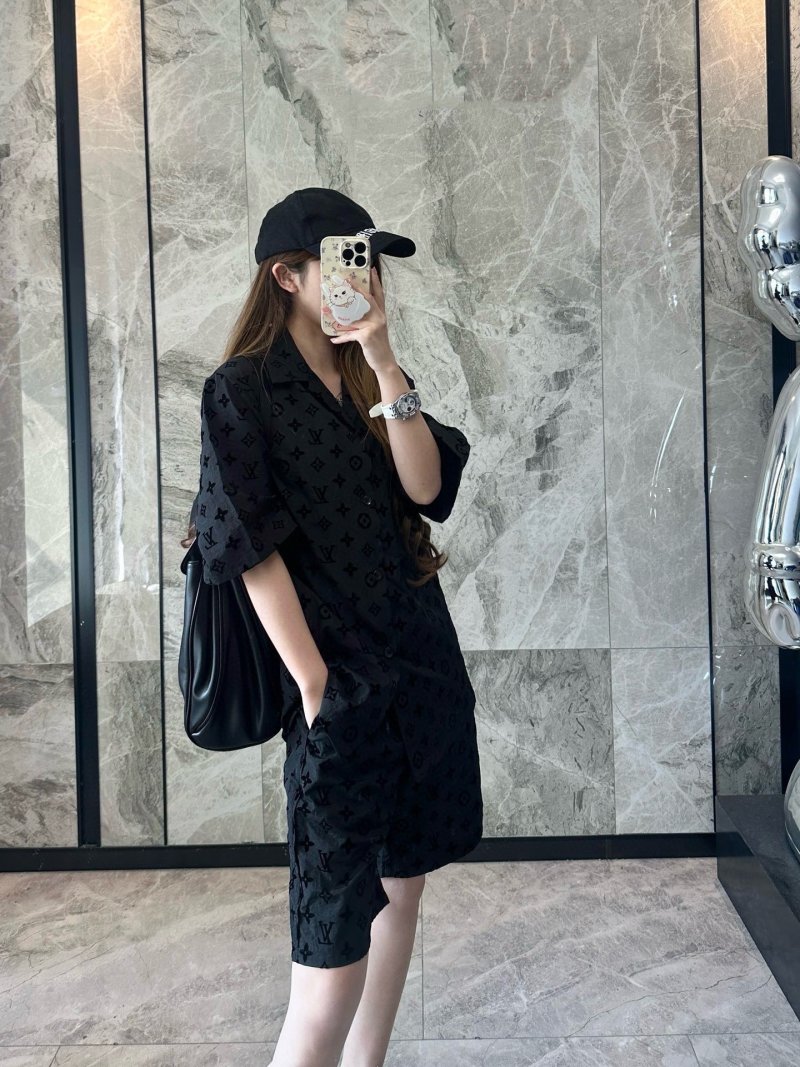 Louis Vuitton Monogram Black T-Shirt Dress view