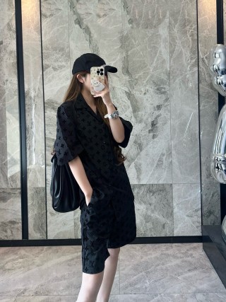 Louis Vuitton Monogram Black T-Shirt Dress view 8