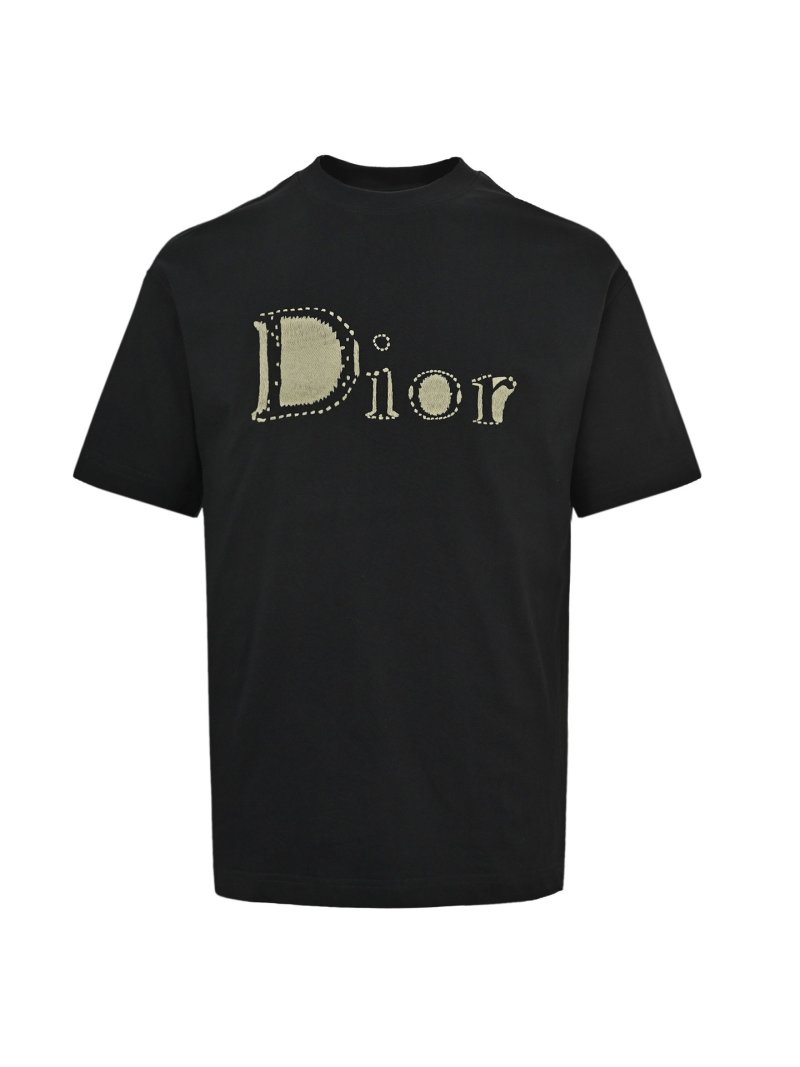 Dior Black Embroidered Logo T-Shirt view