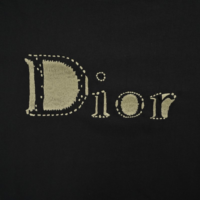 Dior Black Embroidered Logo T-Shirt view