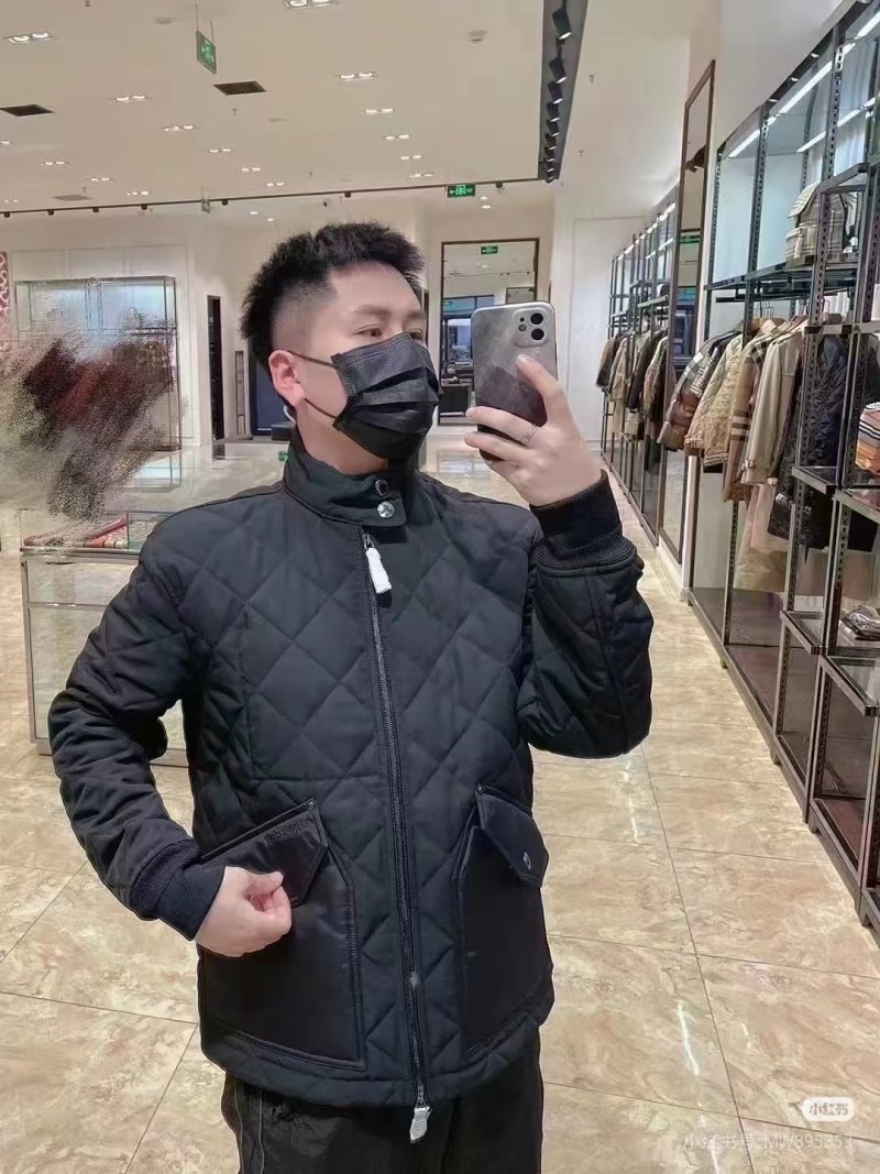 Black Quilted Puffer Jacket view