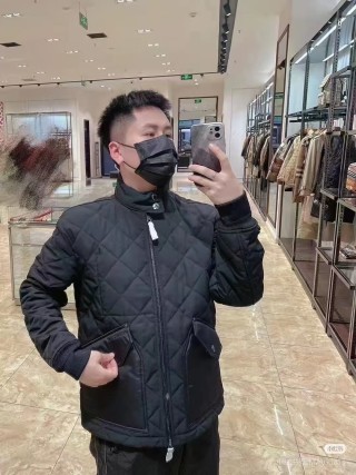 Black Quilted Puffer Jacket view 3