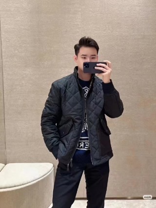 Black Quilted Puffer Jacket view 5