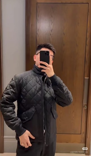 Black Quilted Puffer Jacket view 7