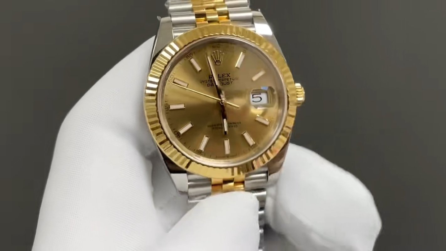 Rolex Datejust 41mm Two-Tone Gold Champagne Dial