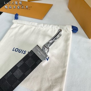 Louis Vuitton Black Leather Belt with Silver Buckle view 5