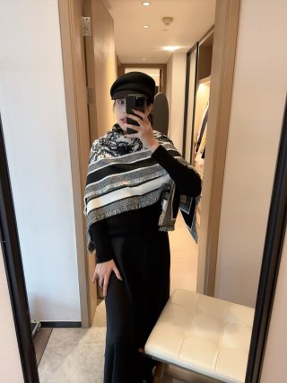 Dior 4 Saisons Printemps Soleil Square Scarf - Blue/Cream view 5