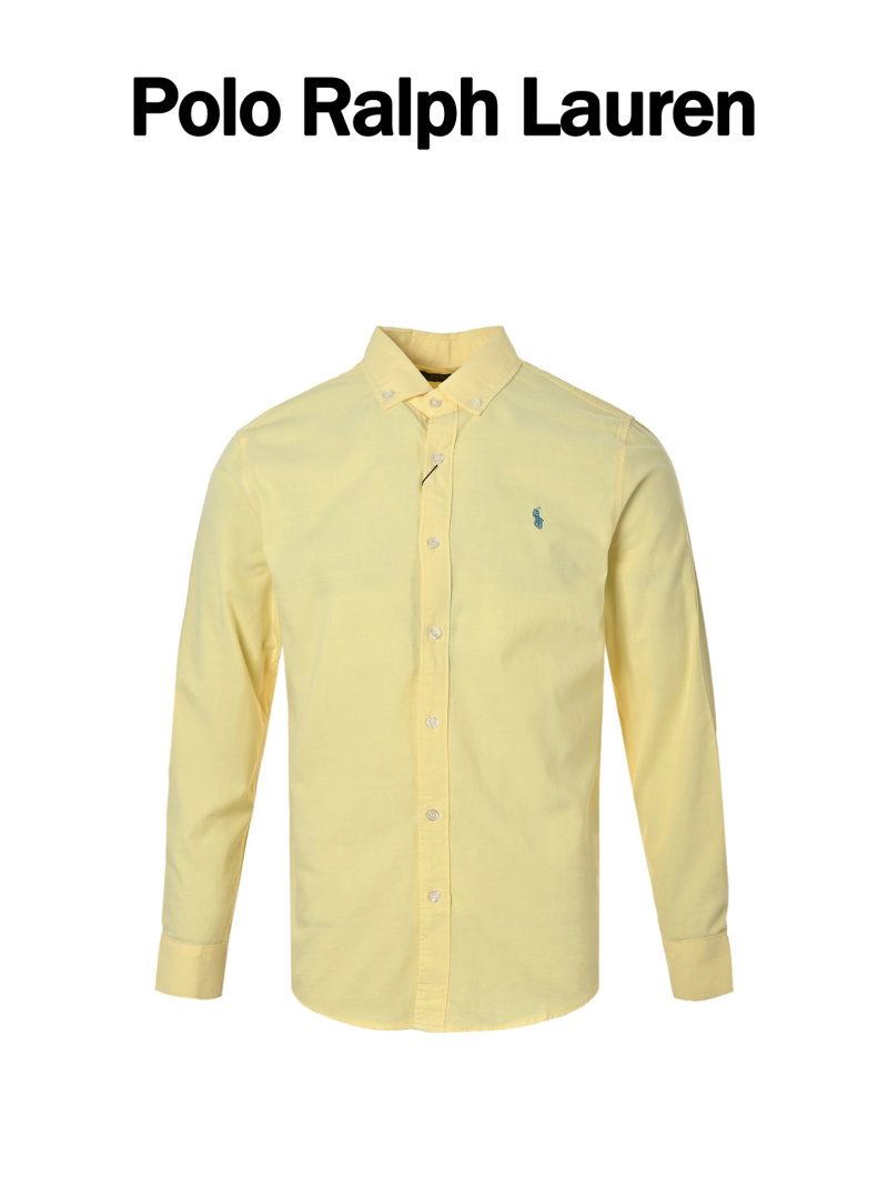 Ralph Lauren Pale Yellow Oxford Button-Up Shirt view