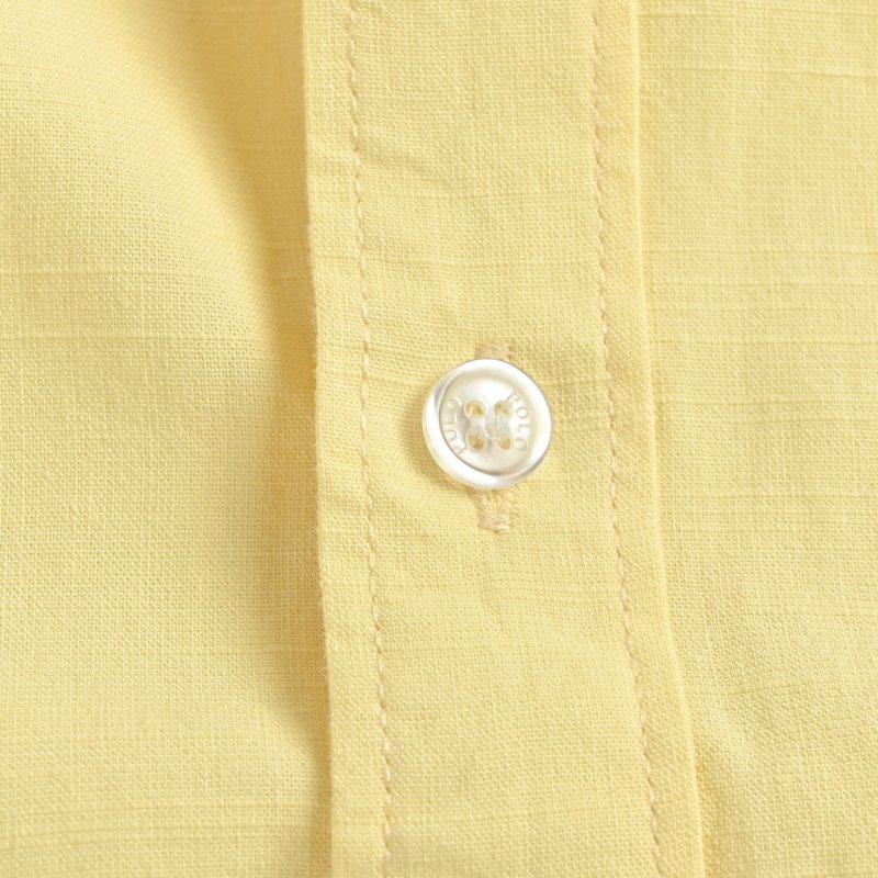 Ralph Lauren Pale Yellow Oxford Button-Up Shirt view