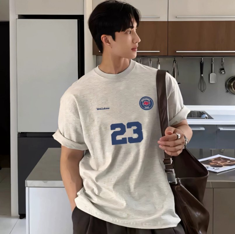 Welldone 23 Gray Oversized T-Shirt